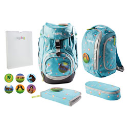 ergobag Schulranzen Schulrucksack Set 6-teilig Pinguin im Galopp
