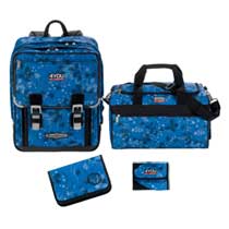 4You ANGEBOT Schulrucksack-Set 4tlg Blue Blooms