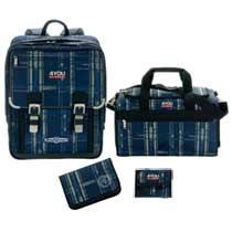 4You ANGEBOT Schulrucksack-Set 4tlg Checkers Blue
