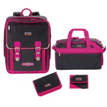 4You ANGEBOT Schulrucksack-Set 4tlg Grey Pink
