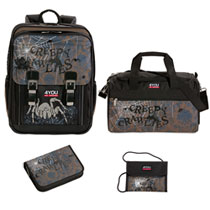 4You Schulrucksack Classic Plus Set 4-teilig Creepy Crawlies