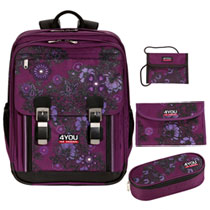 4You Schulrucksack Set 4-teilig Sophisticated