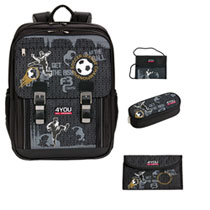 4You Schulrucksack Set 4-teilig Soccer