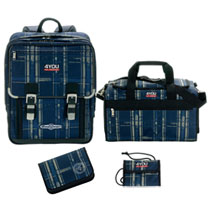 4You Rucksack Set 4-tlg Checkers Blue