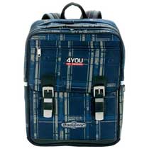 4You Schulrucksack Supersize Checkers Blue