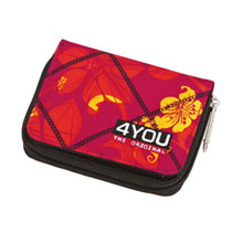 4You Zipper Wallet Flower Check Red
