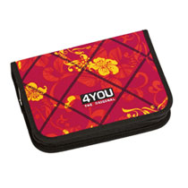 4You Etui XL ungefüllt Flower Check Red