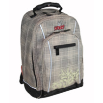 Fredys Schulrucksack Groovy Taupe Check
