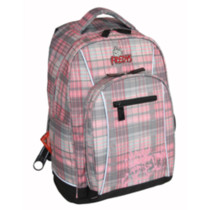 Fredys Schulrucksack Simplistic Pink Check
