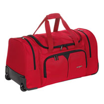 Hardware Wheeled Duffle Red Black