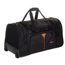 Hardware Skyline Wheeled Duffle Black Orange