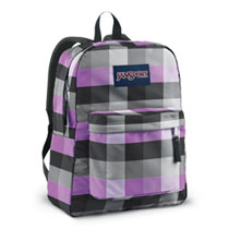 Jansport Superbreak Purple Slick Parson Plaid