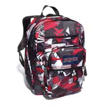 jansport Big Student Black Red Tape