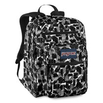Jansport Big Student Black White Sketchy
