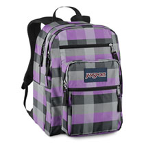 Jansport Big Student Purple Slick Parson Plaid