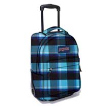 Jansport Wheeled Superbreak Calypso Blue Plaid