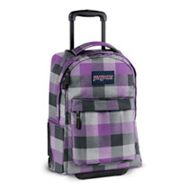 Jansport Wheeled Superbreak Purple Slick Parson Plaid