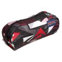 Jansport Pencil Pouch Black Red Tape
