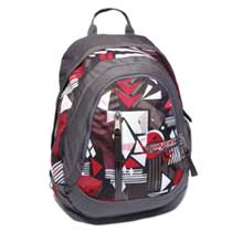 jansport Motiv Black Red Tape