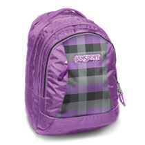 Jansport Essence Purple Slick Parson Plaid