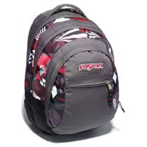 Jansport Beamer Black Red Tape