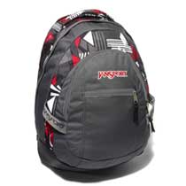jansport Trinity Black Red Tape