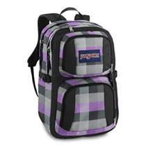 Jansport Merit Purple Slick Parson Plaid