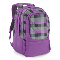 Jansport Air Cure  Purple Slick Parson Plaid