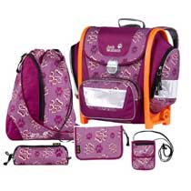 Jack Wolfskin Schulranzen-Set 5-teilig Crushed Berry Paw