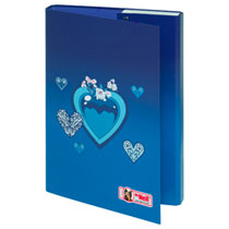 McNeill Heftbox A4 Blue Hearts