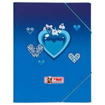 McNeill Gummizugmappe A3 Blue Hearts