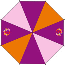 McNeill Kinderschirm mit Hülle Chip Peace Flowerpower