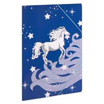 Step by Step Gummizugmappe A4 Blue Pony