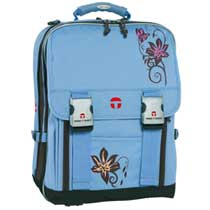Take it Easy Motiv Schulrucksack London II Beauty Flower Blau