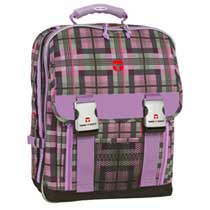 Take it Easy Motiv Schulrucksack London II Plaid Lila
