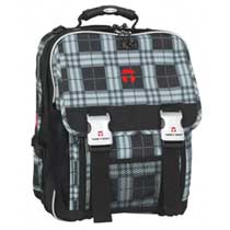 Take it Easy Schulrucksack London Plaid Grau