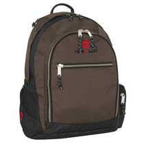 Take it Easy Motiv Rucksack Frankfurt Zipper Braun