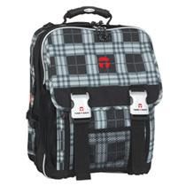 Take it Easy Schulrucksack Mailand Plaid Grau