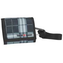 Take it Easy Motiv Geldbörse Plaid Grau