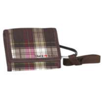 Take it Easy Motiv Geldbörse Plaid Pink