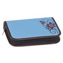 Take it Easy Motiv Schüleretui Beauty Flower Blau