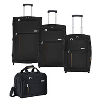 travelite Trolley Set 4-teilig Schwarz 