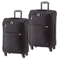 travelite 4 Rad Trolley Set 2-teilig Schwarz 