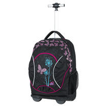 Walker Rucksack-Trolley Schwarz Pink